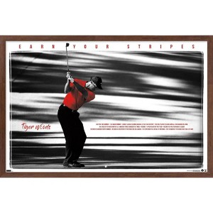 Trends International Tiger Woods - Earn Your Stripes Framed Wall Poster Prints - 1 of 4