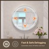 Keonjinn Metal Framed LED Round Frontlit Bathroom Vanity Wall Mirror, 3 Color Temperatures Dimmable, Anti-Fog - 4 of 4