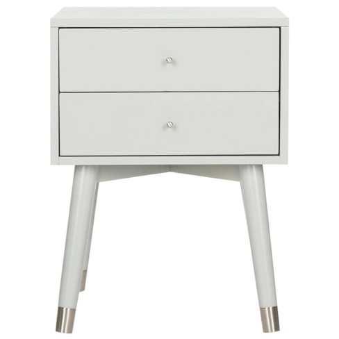 Lyla Nightstand Gray Silver Safavieh Target