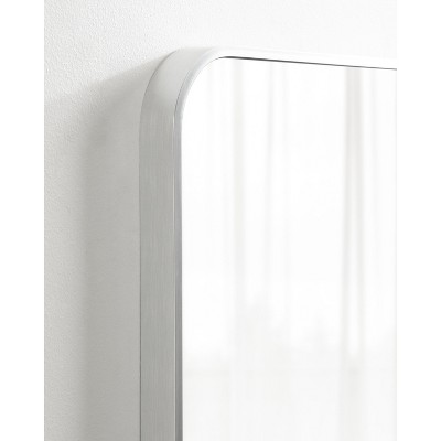 Zayda Sleek Silver Aluminum 24x36 Rectangular Wall Mirror