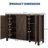 43.3" Farmhouse Shoe Cabinet - 4-Tier Storage with Doors for Entryway & Living Room - 2 of 4