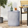 Maggift Patio End Tables Accent Side End Table for Outdoor and Indoor, Garden, Backyard Use, Special Design, Purple, 15.75"*15.75"*18.75" - 2 of 4