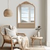 Lirago Arch Rattan Wood Mirror with Carved Design Vanity Mirror Decor Mirror 36x24 Brown - 4 of 4