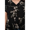 WEST K Women's Leah V Neck Short Dolman Sleeve Front Knob Blouse - 4 of 4