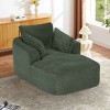 Aukfa Modern Corduroy Chaise Lounge Sofa with Springs, No Assembly Required, Compressed for Easy Shipping - 4 of 4