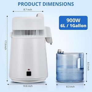 Countertop Water Distiller 1Gal/4L-6L, 750W-900W, Stainless Steel ...