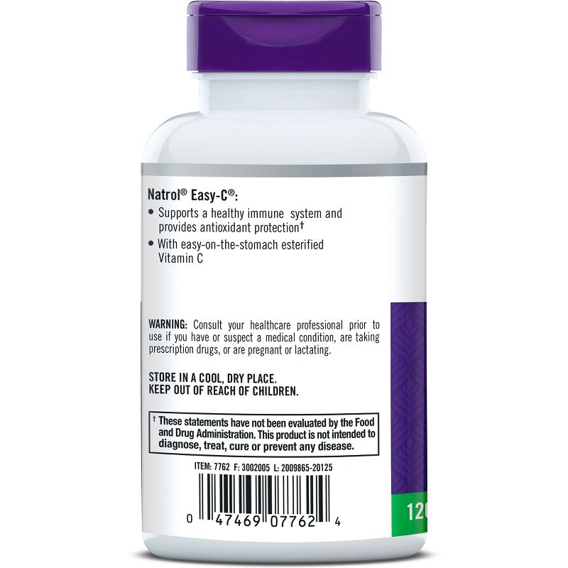 Natrol Easy-C 500mg Immune Health Tablets - 120ct, 3 of 6