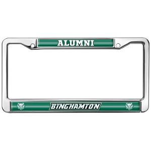 Binghamton University Alumni Logo Full Size Standard License Plate Metal Frame - 1 of 4