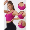 Allegra K Women's Slim-Fit Ribbed Workout Sleeveless Plunge Sports Camisoles - 3 of 4