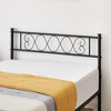 Garvee Twin/Queen Metal Bed Frame w/Headboard and Footboard, Iron-Art Heart Design, No Box Spring Needed, Underbed Storage, Blac - 4 of 4