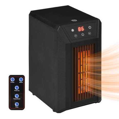 BLACK+DECKER Portable Heater for Rooms up to 161 Sq. Ft., Oscillating Space  Heater & Heater for Bedroom with Overheat Protection, Small Heater with