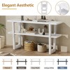 XIYUYEU Retro Elegant Console Table,Marble-Effect Top & Open Shelf,Foyer Tables for Entryway,Hallway,Living Room - 4 of 4