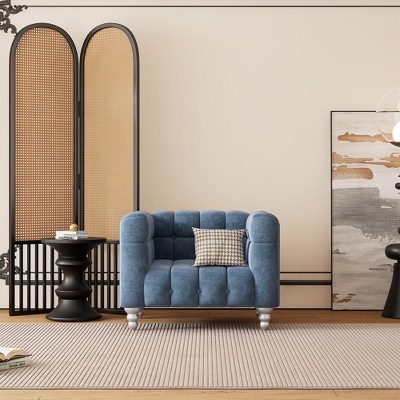 Modern Upgraded Sofa Dutch Fluff Soft Upholstered Couch with Solid Wood Legs,Buttoned Tufted Backrest