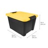 IRIS Storage Bin with Secure Latching Buckles Black Yellow - 3 of 3