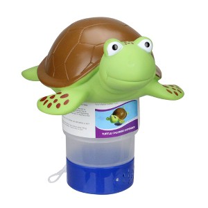 Swim Central Green and Brown Floating Turtle Swimming Pool Chlorine Dispenser - 1 of 3