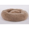 DOMETOUR 19 Inch Anti-Slip Round Fluffy Plush Faux Fur Cat Bed Fits up to 15 lbs Pets - 4 of 4