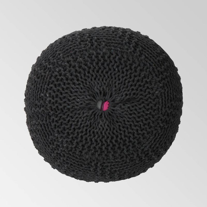 Alwes Knitted Pouf - Christopher Knight Home, 5 of 6