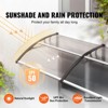 VEVOR Window Door Awning Canopy, 38" x 117" Door Canopy Exterior, UF50+ PC Sunshade, Outdoor Patio Awning Sun Shade, Transparent, Waterproof - 3 of 4