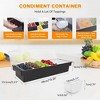 Aoibox 6-Compartment Condiment & Garnish Tray with Lid, Lightweight Plastic Caddy for Bartenders, Outdoor Parties & Home Bars, Easy to Clean & Carry - 2 of 4