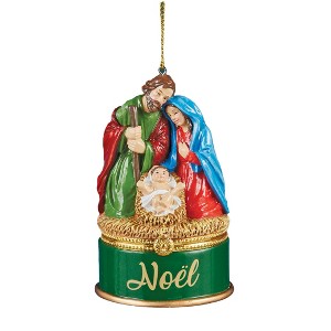 Collections Etc Hand-Painted Trinket Christmas Ornaments of Faith - 1 of 2