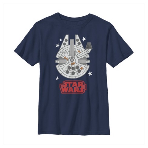 Boy's Star Wars Millennium Falcon Cartoon T-shirt : Target