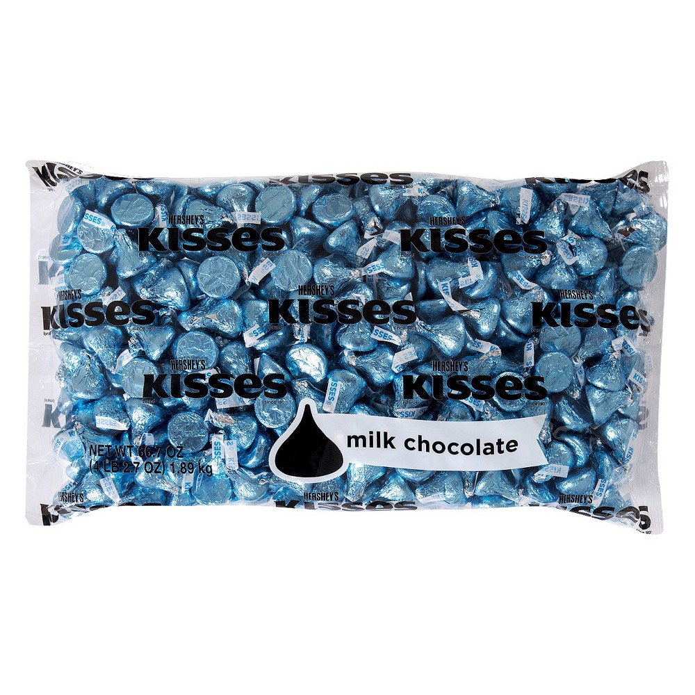 Hershey's Kisses Milk Chocolates, Blue, 66.7 oz