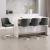 Bekrvio Bar Stools Set of 4, 26” Counter Height with Back - Upholstered PU Leather/Velvet  Steel U-Shaped Base for Kitchen Counter Island - 4 of 4