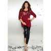 Roaman's Women's Plus Size Feather Sequin Tunic - 3 of 4