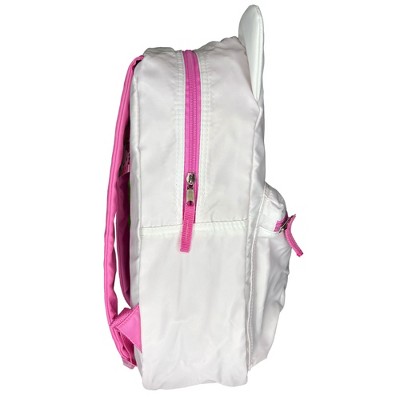 Sanrio White and Pink Hello Kitty Head 16" School Backpack with Front Pocket - image 3