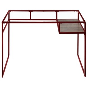 NicBex 48 Inch Modern Computer Home Office Desk with 1 Open Shelf and Glass Top for Study Room,Bedroom and Office - 1 of 4