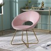 NicBex Silky Velvet Accent Chair,Upholstered Living Room Chairs with Mid-Height Backrest and Gold Finished Base,Accent Chairs for Living Room - 2 of 4