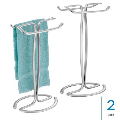Chrome T-Shape Countertop Hand Towel Holder Set