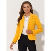 Allegra K Women's Elegant Work Office Lapel Collar Button Down Regular Fit Suit Blazer - 2 of 4