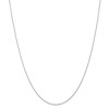 Black Bow Jewelry 0.95mm, 14k White Gold, Cable Rope Chain Necklace - image 3 of 4