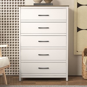 Galano Kellie 5 Drawer 31.5 in. Wide Chest of Drawer (Sturdy, Effortless Assembly with Interlocking Drawers) - 1 of 4