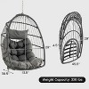 SUGIFT Hanging Egg Chair Wicker Swing Hammock Chair, Gray - 4 of 4