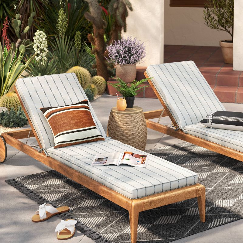 78"x24" Woven Outdoor Chaise Lounge Cushion - Threshold™, 2 of 6