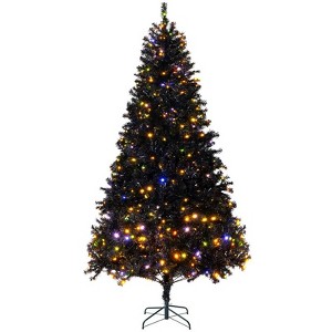 GOTGELIF Stunning Black 7.5Ft Pre-Lit Christmas Tree Xmas Decoration - 1 of 4