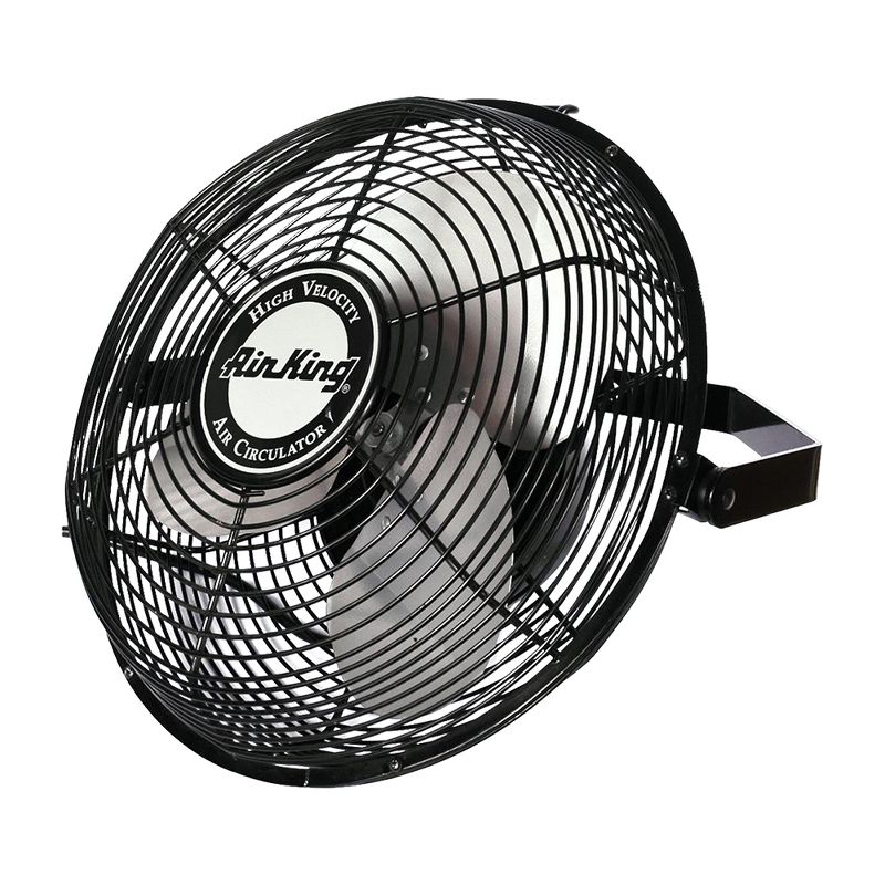Air King 14 Inch 1/20 Horsepower 3-Speed Indoor Industrial and Commercial Enclosed Pivoting Warehouse Garage Steel Multi-Mount Fan, Black, 4 of 7