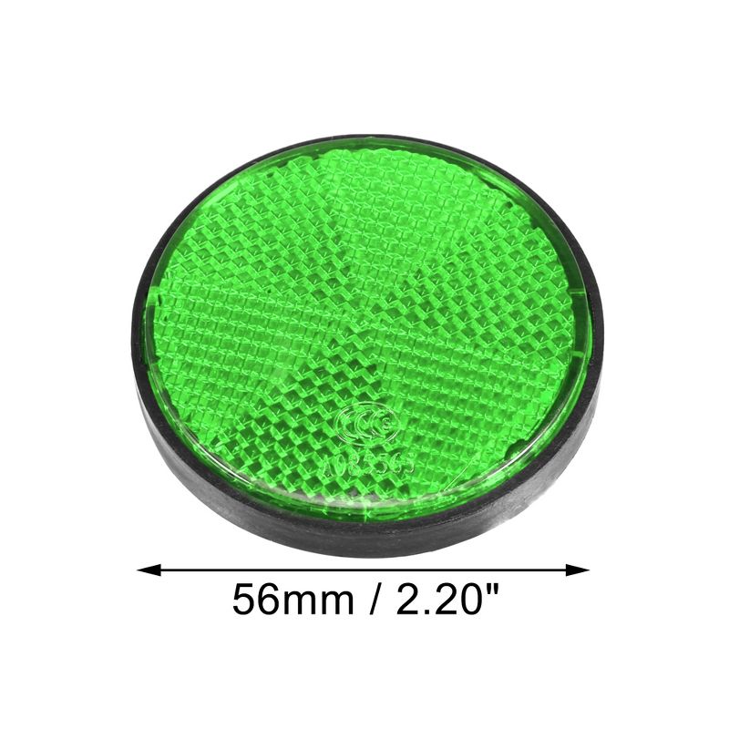 Unique Bargains Motorcycle Round Safety Spoke Reflective Self Adhesive Reflector Green 10 Pcs, 4 of 7