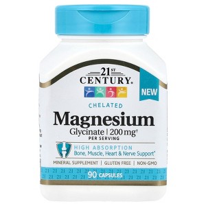 21st Century Chelated Magnesium Glycinate, 90 Capsules, (100 mg per Capsule) - 1 of 4