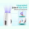 COSLUS Cordless Nail Drill Electric: 2-in-1 Nail File with Flash Cure for Acrylic Gel Dip Powder Nails, Stepless Control for Beginner Home DIY - 2 of 4