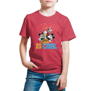 Boys' - Disney - School Is Cool Short Sleeve Graphic T-Shirt - 1 of 4