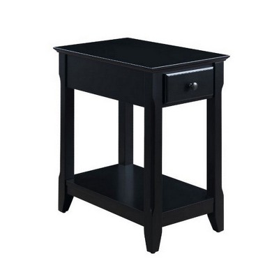 Royal Hampton Table with 1 Drawer and Bottom Shelf, Black