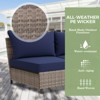 EAGLE PEAK Coastal Vista Curved Outdoor Wicker Sofa with Cushions, Patio Furniture Sets Outdoor Sectional Patio Conversation Set - 4 of 4