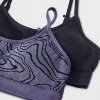 Girls' 2pk Seamless Ruched Bra - art class™ Gray/Black - image 3 of 4