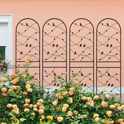NicBex Metal Plant Stakes for Indoor Plants, Rust-Proof Gardening Trellis for Gardens