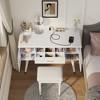 KTMBDW Elegant Vanity Makeup Table & Chair Set, Modern Dressing Table with Drawer and Cabinet, Makeup Vanity Desk for Bedroom, Dressing Room - 3 of 4