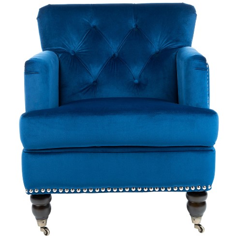 Colin Tufted Club Chair - Navy/espresso - Safavieh. : Target