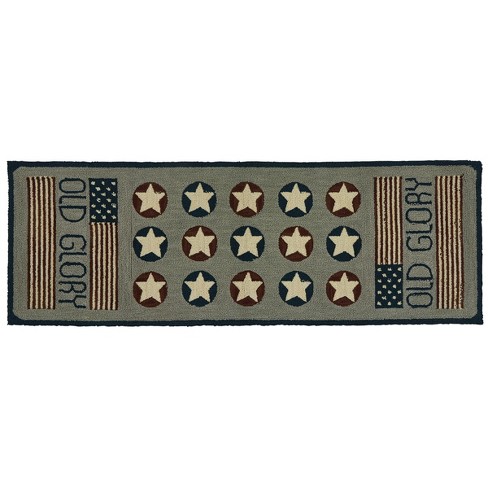Park Designs Old Glory Hooked Rug Runner 2' X 6' : Target
